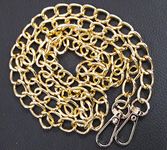 Tia Premium Purse Shoulder Bag Chain Strap Handle, Handbag Purse Chain Replacement, Purse, Clutch Making, Replacement, Decoration & DIY (Golden Chain with Premium Hook-105Cm, 1 Pc)