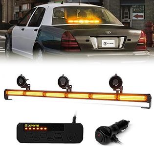 Xprite 35" Amber High Intensity Traffic Advisor COB LED Emergency Warning Vehicle Strobe Light Bar for Truck Firefighter