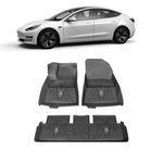 DESLE 2024-2025 New Tesla Model 3 Floor Mats,3D Full Cover Floor Mats,Four Seasons Mats,TPE Odourless for Tesla Model 3,Fit Only 2024-2025 New Model 3