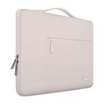 MOSISO Laptop Sleeve Compatible with MacBook Air/Pro, 13-13.3 inch Notebook, Compatible with MacBook Pro 14 inch M3 M2 M1 Chip Pro Max 2024-2021,Polyester Multifunctional Bag, Stone Gray