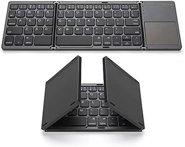 Irishom Tastiera Bluetooth Pieghevole, Tastiera Wireless Tascabile, Mini Tastiera Portatile con Pannello Touch, Compatibile con Android/Windows/PC/Tablet (Design Tastiera Americana)