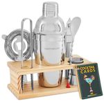 Mixology & Craft Cocktail Shaker Set Stainless Steel Bartender Kit 9PCS Home Bar Accessories