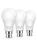 Flaspar Bayonet Light Bulbs, 100W Equivalent B22 LED Bulbs Bayonet, 6000K Cool White, 1200LM, 13W Daylight Bulbs BC GLS A60 Energy Saving for Chandelier, Living Room, Non-dimmable, Pack of 3