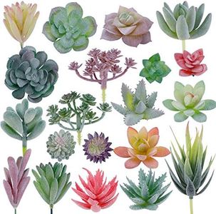 CEWOR 20pcs Artificial Flocked Succulents Mini Fake Succulent Plants Faux Premium Decor for DIY Crafting Home Floral Wall Garden Arrangement Office Decoration (Unpotted)