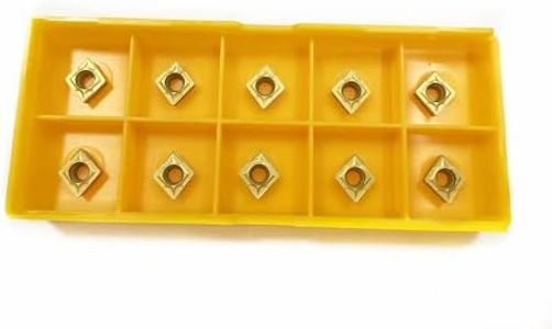 Ruimou 10pcs Carbide Coating Inserts,CCMT060204 Cutter Lathe Milling Inserts, for Coated CNC Lathe Replacement Inserts