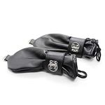 Leather Dog Handcuffs Glove Lock Game Toys (Black)