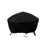 ValueHall Fire Pit Cover Waterproof 600D Heavy Duty Firepit Cover Outdoor Bowl Table Cover Round Fire Pit Cover Patio Firepit Bowl Cover Outdoor Grill Cover With Drawstring Cord V7084B (92 x 31cm)