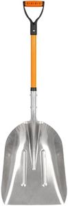 VNIMTI Aluminum Snow Shovel with D Handle Metal Snow Shovel for Driveway 45Inches 3.7 Pounds Transfer Shovel Shovel for Gardening, Yellow