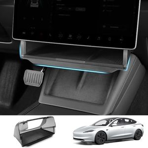 Arcoche Under Screen Storage for Tesla Model 3 2025 2024 Highland Accessories with Hidden Shelf for Center Console Organizer