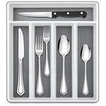 LIANYU 72-Piece Silverware Set with Steak Knives and Organizer Tray, Stainless Steel Cutlery Flatware Set for 12, Tableware Eating Utensils Set with Scalloped Edge, Dishwasher Safe, Mirror Polished