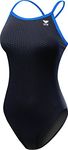 TYR Women Hexa Female Performance Diamondfit Durafast Female Swimsuit Diamondfit - Black/Blue, 30