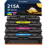 215A Toner Cartridge 4 Pack with Chip Compatible Replacement for HP 215A Toner Cartridge W2310A for Color Laser Pro MFP M182nw M183fw M155 M182 M183 Printer Black Cyan Magenta Yellow | HP 215A