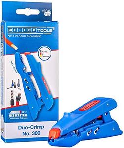 WEICON Duo-Crimp No. 300 | 3 in 1 Stripping & Crimping Tool | Stripping Pliers with crimping function for wire end ferrules 0.5-6 mm² | Stripping Tool with side cutter |100% Made in Germany