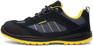 EarthWorks Safety - EarthWorks File Blue & Yellow Lace Up Safety Shoe - Size 8 UK - Blue