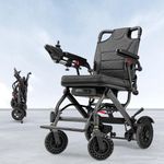 VERPAL Lightweight Electric Wheelchair, Only 36lbs, Foldable Power Wheelchair for Adults,Dual Motors,Intelligent Folding,Motorized Mobility Scooters for Seniors,All Terrain,Travel Size