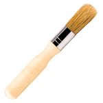 Glue Brush for Bookbinding, VENCINK Natural Bristle Wood Handle Round Wax Paint Brush Small Chalk Paint Brush for Little Project