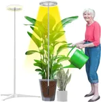 WEEAEEW Grow Light for Indoor Plants with Tripod Stand, Full Spectrum Plant Lamp 61" Tall Halo Grow Lights for Plant with Automatic Timer, 72 LEDs Plant Light Height and Brightness Adjustable