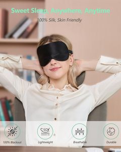 BeeVines Silk Sleep Mask 2-Pack – Soft Eye Masks for Sleeping