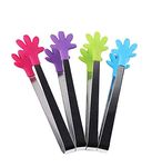 Hillento 4 PCS Mini Tongs/Ice Tongs with Perfectly Designed Silicone Hand Shape Tongs Best Kitchen Gadgets, for Muffins, Pancakes, Cookies, Chocolate