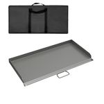 Professional Flat Top Steel Griddle with Carry Bag for Camp Chef EX60LW EX60P Stove Grills 14'' x 32'' BBQ Accessories for Camp Chef 2 Burner Propane Stove Grill
