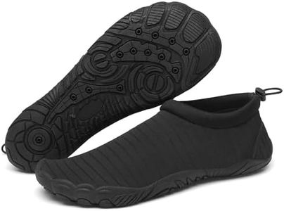 Mishansha Womens Water Shoes Mens Wide Toe Box Barefoot Shoes Quick Dry Non Slip Charcoal Black 7 Women/5 Men