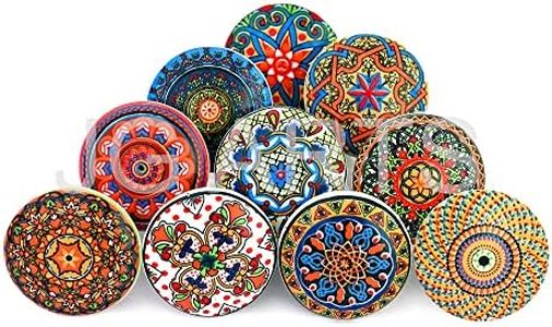 JGARTS 10 x Mix Vintage Look Flower Ceramic Knobs Door Handle Cabinet Drawer Cupboard Pull Mandala Xfer New