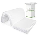 EVERGREENWEB Foldable Mattress 120 x 190 cm, 10 cm High Perfect on Sofa Bed Seat, Fold-out Couch, Orthopaedic Polyurethane Foam, Hypoallergenic Upholstery with Fixing Laces | BED SOFA