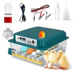 CISSIYOG Egg Incubator, 16 Egg Incubator for Chicks with Automatic Tumbler and Temperature Control, 360°Clear View, Fully Automatic Egg Incubator for Hatching Chincken/Quail/Turkey/Pigeon