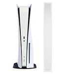 kwmobile Console Decal Compatible with Sony Playstation 5 Disc Edition - Decal Skin - Carbon White