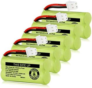 iMah BT183342/BT283342 2.4V 400mAh Ni-MH Battery Pack, Also Compatible with AT&T VTech Cordless Phone Batteries BT166342/BT266342 BT162342/BT262342 2SN-AAA40H-S-X2, Pack of 5