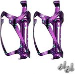 ROCKBROS Bicycle Bottle Cage Aluminum Alloy Ultralight Water Bottle Cage Cup Holder for MTB Road Bike Blue/Red/Black/Purple 2 Pieces