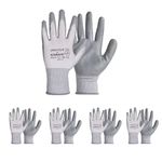 Karam ProKut Multi Purpose Polyester with Black Latex Crinkle Coating Glove|Safety Gloves for Men Industrial|Hand Safety gloves|HS31|SIZE - Large |Pack of 5