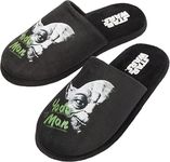 William Lamb Star Wars Mens / Older Boys Slippers, Yoda, Black Size 7-12 UK (7, numeric_7)