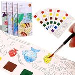 Color Magic Book for Kids Activity Books for Children Coloring Books for Kids Ages 4-8 Years 20 Sheet Cartoon Painting kit with Brush Return Gift 3+ (Multi Design Painting) (2)