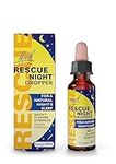 Rescue Night Dropper (10ml), Night Support, For A Natural Night's Sleep, Alcohol Free, Flower Essences, Vegan Formula, Helps Switch Off The Mind From Unwanted Repetitive Thoughts