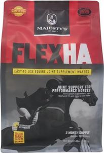 Majesty's Flex HA Wafers - Superior Performance Horse / Equine Joint Support Supplement - HA, Vitamin C, Yucca, Glucosamine - 60 Count (2 Month Supply)