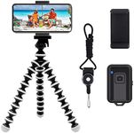 Phone Tripod, Ibeston Octopus Phone Tripod Portable and Adjustable Tripod Stand Holder with Universal Clip and Bluetooth Remote Compatible with iPhone/Android, Very Suitable for Selfie/Video Recording/Video/Lives