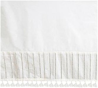 Crane Baby Wrap Around Bed Skirt for Crib, Cotton Crib Skirt for Boy's and Girl's Nursery, White, 28”w x 52”h x 16”d, Blue