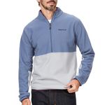 MARMOT Men's Rocklin 1/2 Zip Jacket - Classic, Warm, Lightweight 100-Weight Fleece Layer, Storm/Sleet, Large