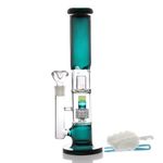 Big Bong Gravity Glass Bong with Tornado percolate,Green Water Bongs with 14.5mm Bong Bowl Height 33cm Weight 800g Glass Pipe for Smoking Hookah Glass Bongs Oil Rig Smoking Pipe (35cm Big Bongs)