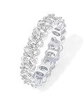 PAVOI 14K White Gold Plated Rings O