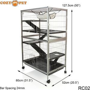 Cozy Pet Large Rodent Cage – Spacious Small Animal Habitat