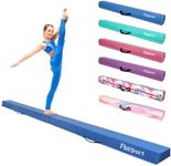 FBSPORT 8ft Balance Beam: Folding Floor Gymnastics Equipment PU Leather for Kids Adults,Non Slip Rubber Base, Gymnastics Beam for Training, Practice,Professional Home Training