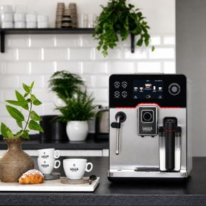 Gaggia Accademia Bean to Cup Coffee Machine – One Touch Espresso & Cappuccino Maker, Stainless Steel