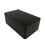 BUD Industries CU-3285 Plastic Style A Utility Box, 8-1/4" Length x 5-9/64" Width x 3-7/64" Height, Black Texture Finish