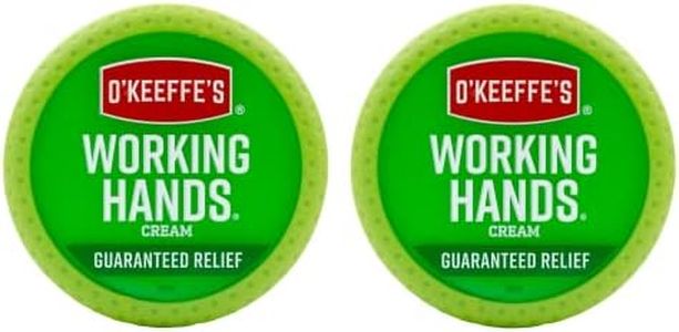 O'Keeffe's Working Hands Hand Cream for Extremely Dry; Cracked Hands; 3.4 Ounce Jar; (Pack 2)