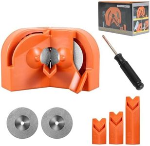 YUENTOEN Drill Bit Sharpener, Multipurpose Drill Bit Grinding Sharpener with 2 Grinding Wheels, Knife Sharpener Tool for Grinding and Polishing(Orange)