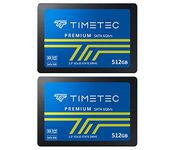 Timetec 512GBx2 (2 Pack) SSD 3D NAND SATA III 6Gb/s 2.5 Inch 7mm (0.28") Read Speed Up to 550 MB/s SLC Cache Performance Boost Internal Solid State Drive for PC Computer Desktop and Laptop