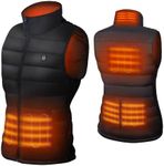 Dr. Prepare Heated Vest, Unisex Heated Vest for Men Women, Lightweight USB Electric Heated Jacket with 3 Heating Levels, 6 Heating Zones, Adjustable Size for Hunting Hiking (Battery Pack Not Included), black, One Size