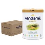 (6x800g) Kendamil Organic Toddler Milk, Stage 3 – British Made, Organic Whole Milk Formula – With HMOs, No Palm Oil, No Fish Oil, No SOYA, No GMOs